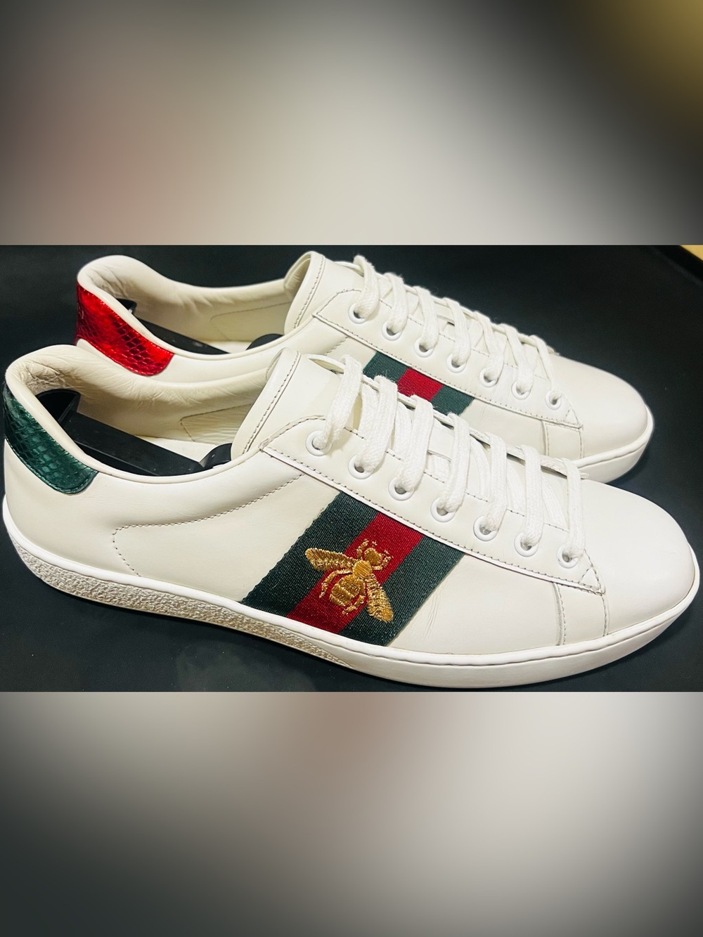 GUCCI ACE BEE SNEAKER | 429446 | SIZE 8G 9US
